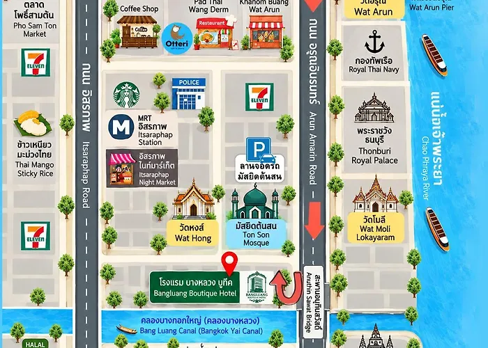 酒店 Bangluang Boutique Nearby Wat Arun 曼谷